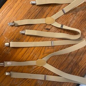 Tan Suspenders for boys